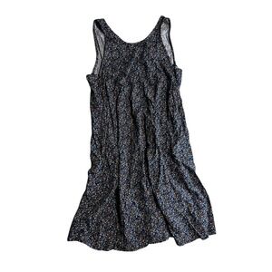 GAP Womens Navy Multi Color Confetti Print V-Neck Tie Back Shift Dress XS NEW